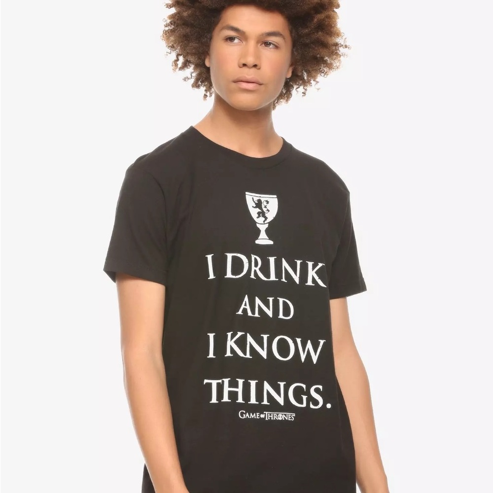 Game Of Thrones Tyrion Lannister I Drink And I know Things Black T-Shirt